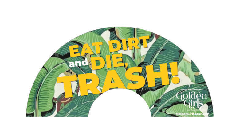 Golden Girls Eat Dirt Clack Hand Fan
